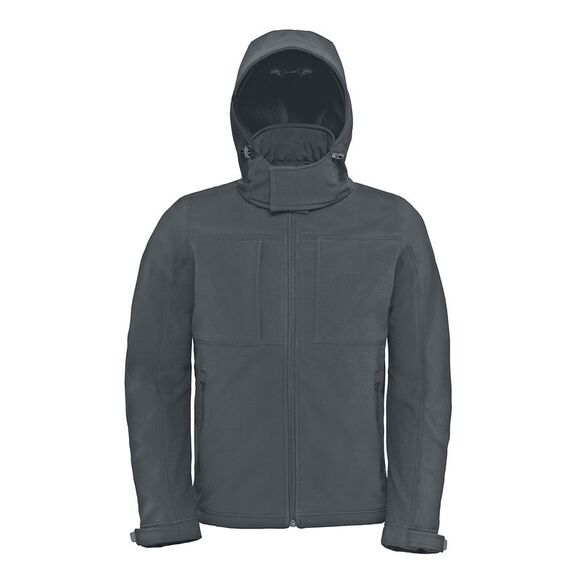 B&C MensSoftshell Breathable Waterproof Windproof Jacket Fleece Lining / Dar